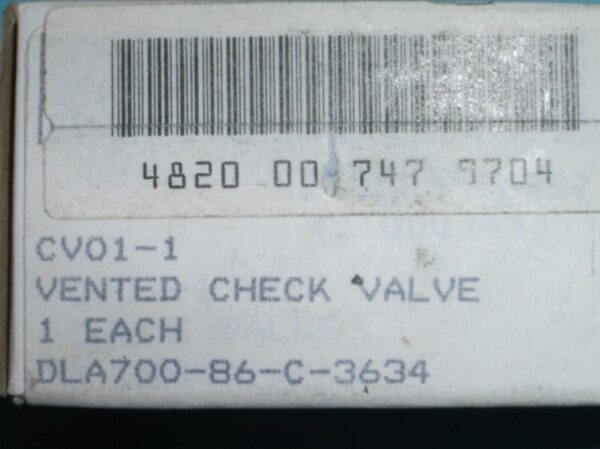 VALVE CHECK P/N 2147444 P/N 8124706 P/N 84910 - Image 3