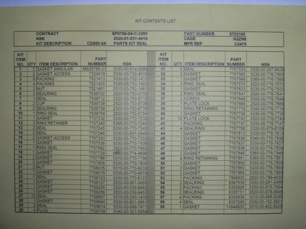 KIT, PART P/N 5703165 - Image 4