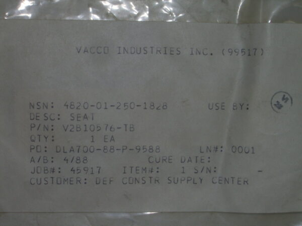 SEAT VALVE PN V2B10576-TB - Image 4