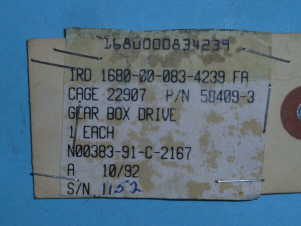 GEAR BOX PN 58409-3