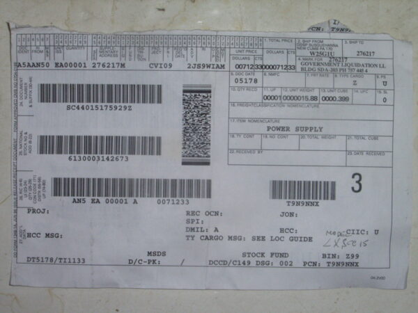 POWER SUPPLY P/N LXSCC15 - Image 6