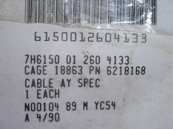 CABLE ASSY P/N 6218168 - Image 5