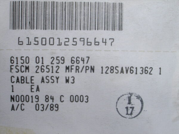 CABLE ASSY P/N 128SAV61362-1 - Image 5