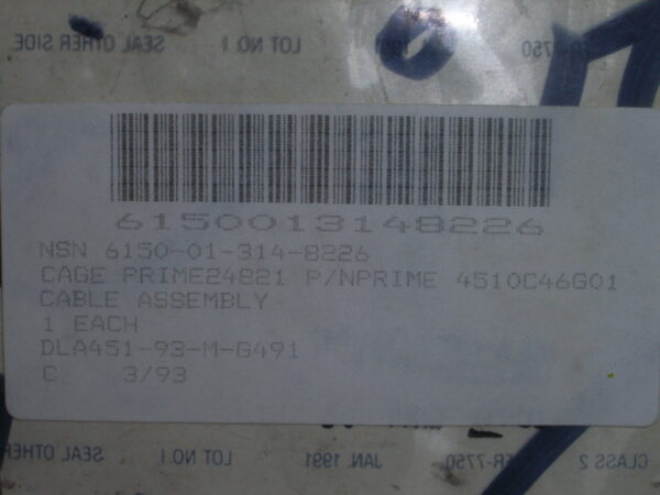 CABLE ASSY P/N 4510C46G01