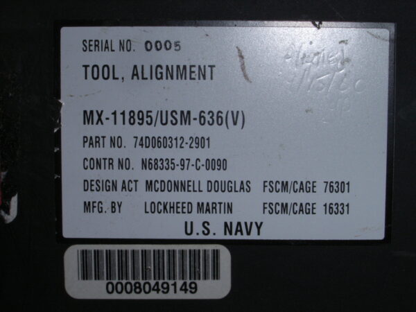 TOOL ALIGNMENT PN 74D060312-2901