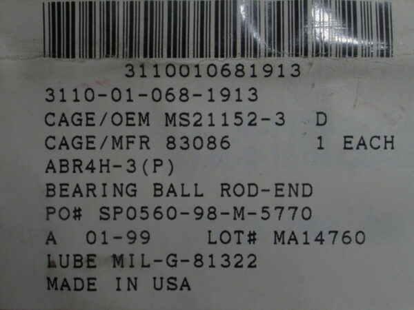 BEARING P/N MS21152-3 - Image 4