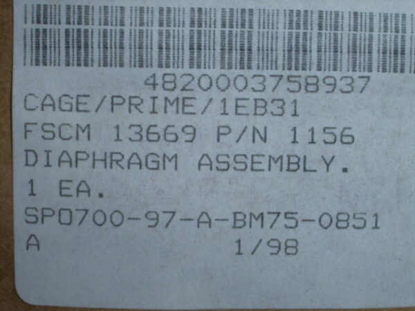 DIAPHRAGM ASSEMBLY PN 1156 - Image 5