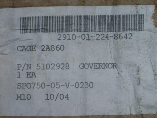 GOVERNOR PN 5102928