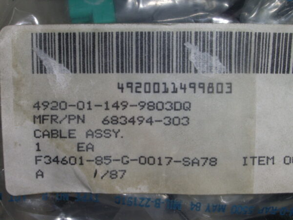 CABLE ASSY P/N 683494-303 - Image 3