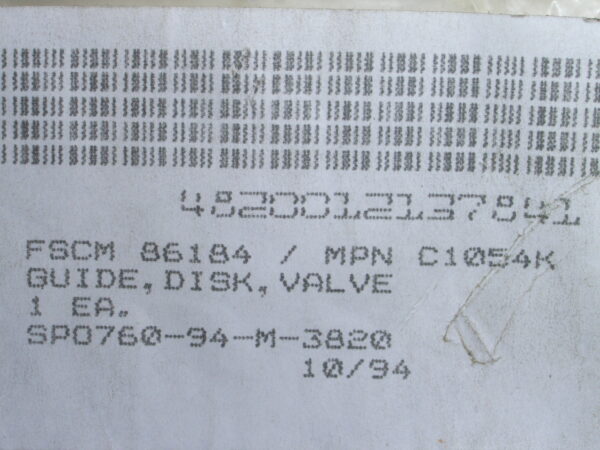 GUIDE VALVE P/N C1054K - Image 4