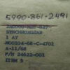 SYNCHRO & GEAR ASSY PN 24622-001 - Image 5