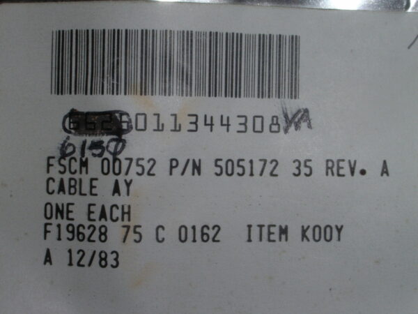 CABLE ASSY P/N 505172-35