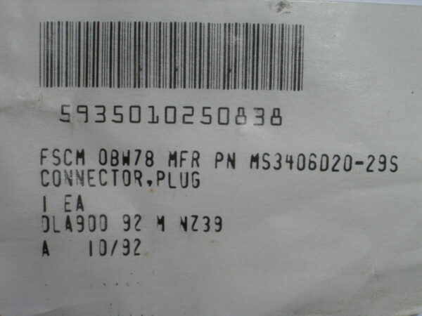 CONNECTOR P/N MS3406D20-29S - Image 6