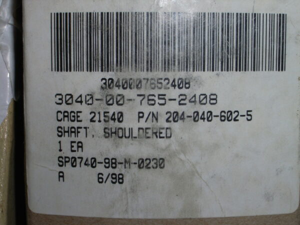 SHAFT,SHOULDERED P/N 204-040-602-5 - Image 5