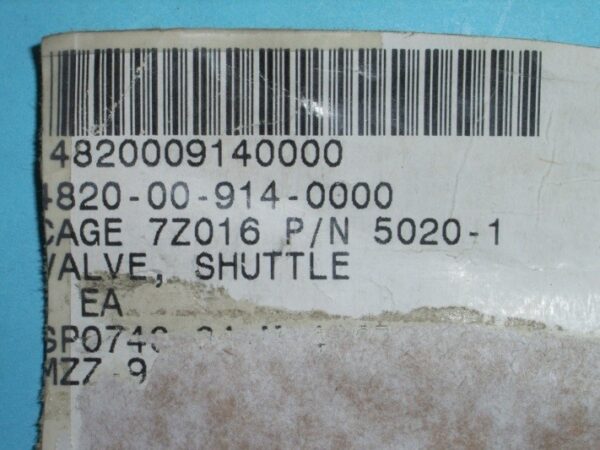 VALVE SHUTTLE P/N 5020-1 - Image 5