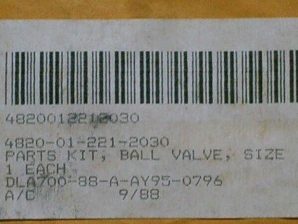 PARTS KITT BALL VALVE P/N RK44TT 1IN - Image 3