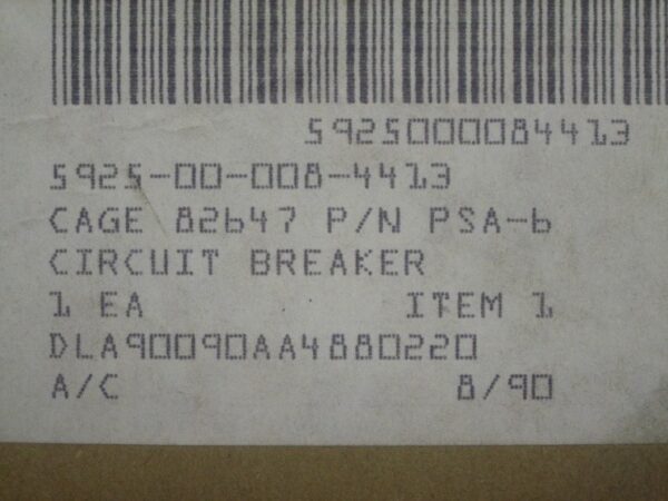 CIRCUIT BREAKER P/N PSA-6 - Image 5