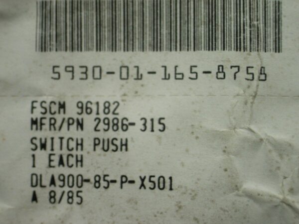 SWITCH PUSH P/N 2986-315 - Image 5