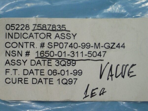 INDICATOR ASSY  P/N 7587835 - Image 5