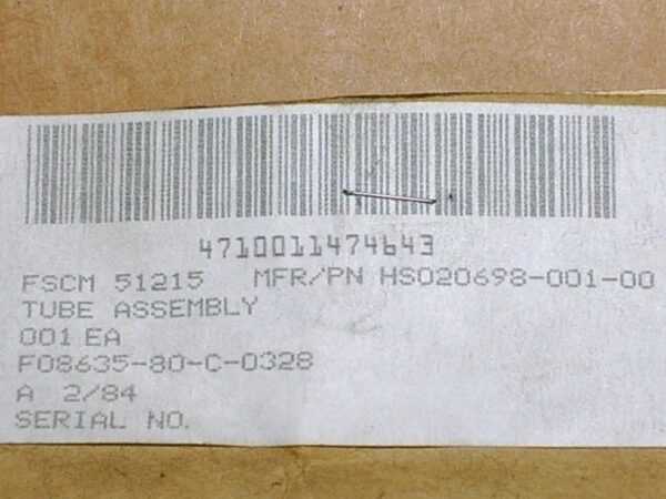 TUBE ASSY P/N P/N HS020698-001-00 - Image 5