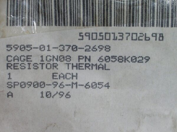 RESISTOR P/N 6058K029 - Image 5