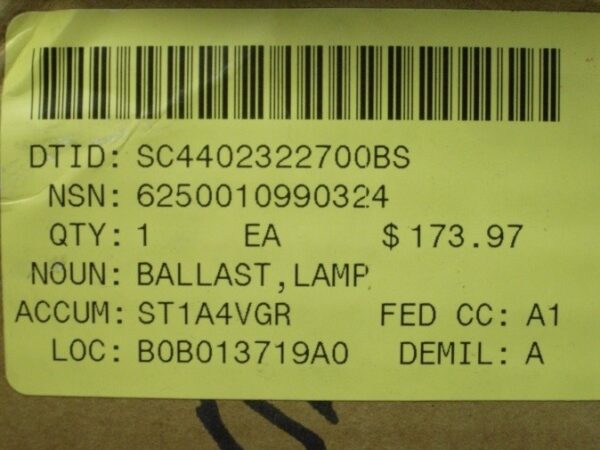 NOMENCLATURE BALLAST LAMP  P/N 111-1005 - Image 5