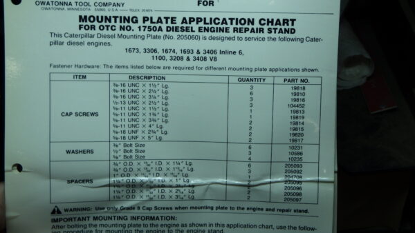 PLATE ENGINE P/N 205060 P/N 28KP798 - Image 5