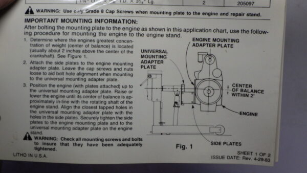 PLATE ENGINE P/N 205060 P/N 28KP798 - Image 6