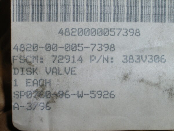 DISK VALVE PN 383V306 - Image 4