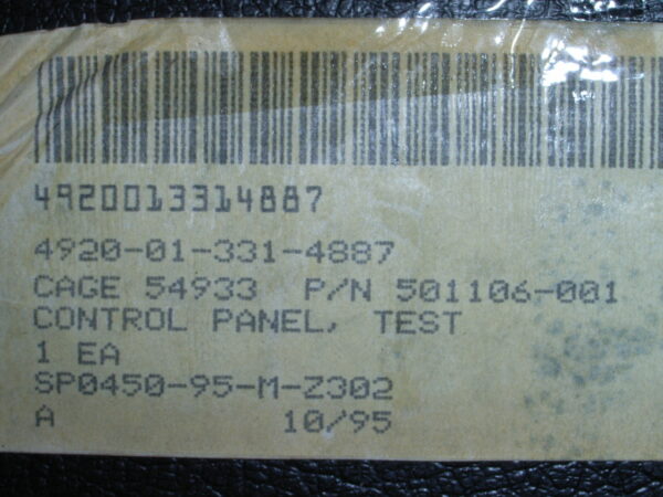 CONTROL PANEL PN 501106-001 - Image 6