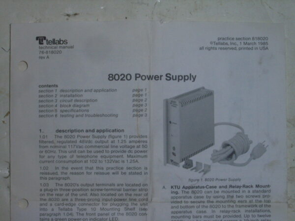 POWER SUPPLY P/N 81.8020 - Image 3