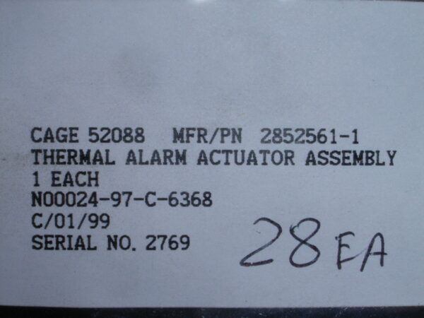 ACTUATOR ASSY P/N 2852561-1 - Image 7