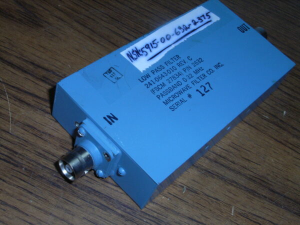 LOW PASS FILTER PN 2632 - Image 2