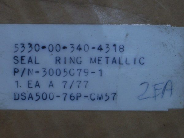 RING METALLIC SEAL P/N 3005G79PC1 - Image 16