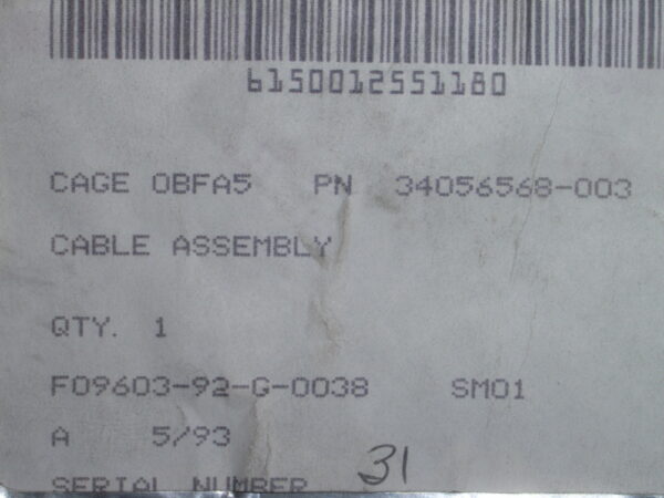 CABLE ASSY P/N 34056568 - Image 6