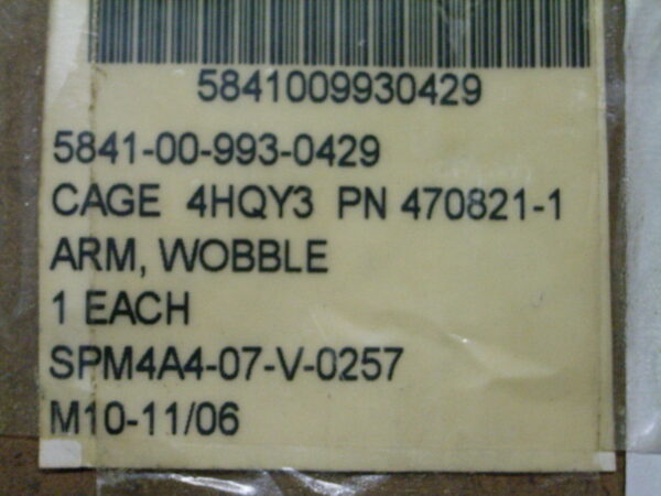 WOBBLE ARM  PN 470821-1 - Image 4