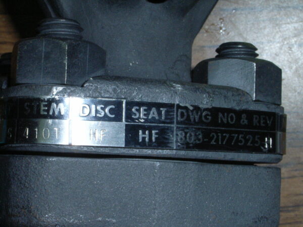 VALVE, GLOBE P/N 803-2177525 - Image 3