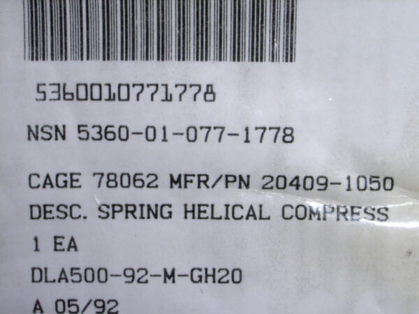 SPRING HELICAL P/N 20409-1050 - Image 4