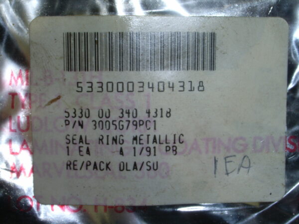 RING METALLIC SEAL P/N 3005G79PC1 - Image 5