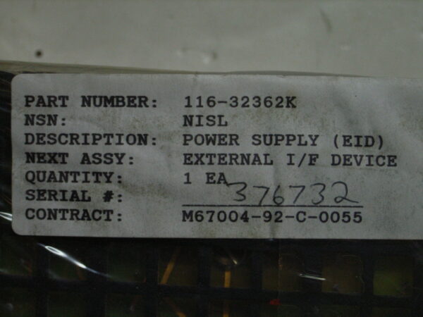 POWER SUPPLY P/N 116-32362K - Image 5