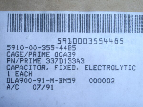 CAPACIT FIX ELECT P/N 337D133A3