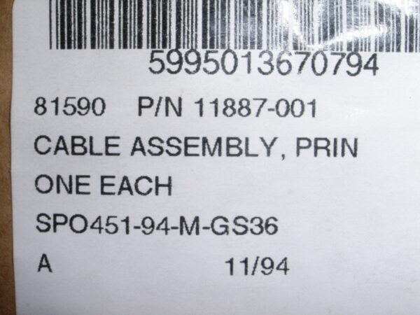 CABLE ASSEMBLY PN 11887-001 - Image 4