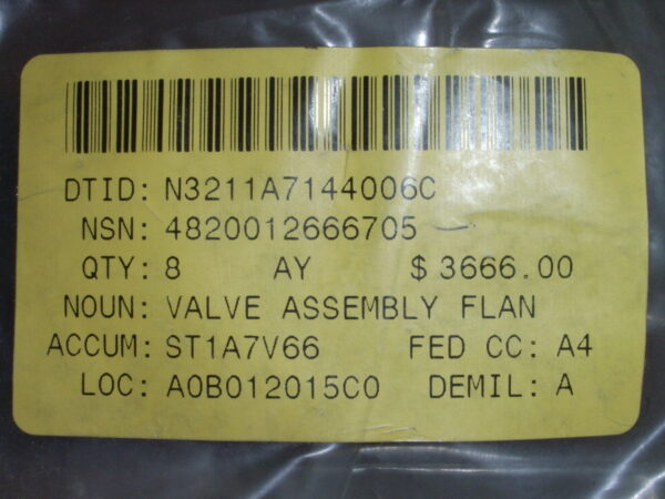 VALVE ASSEMBLY  PN 280043-0021 - Image 5