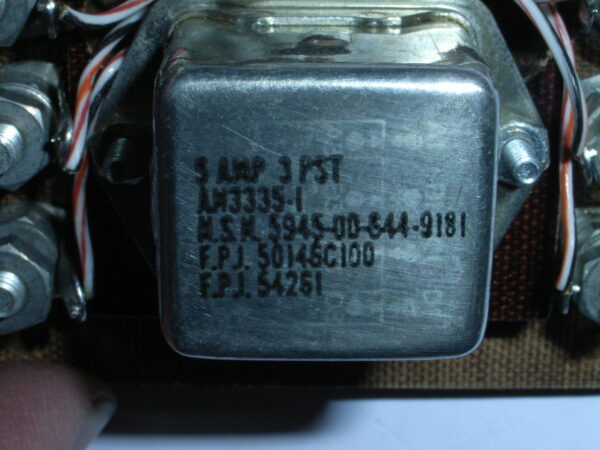 RELAY ELECTROMAGNETIC P/N MS24149D1 NSN 5945-00-644-9181 - Image 2