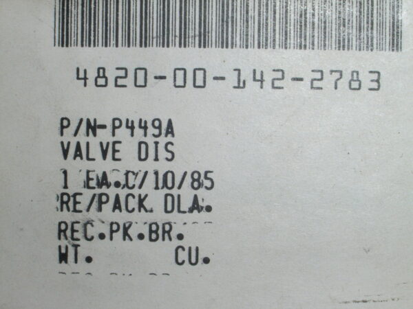 DISK VALVE PN P449A - Image 3