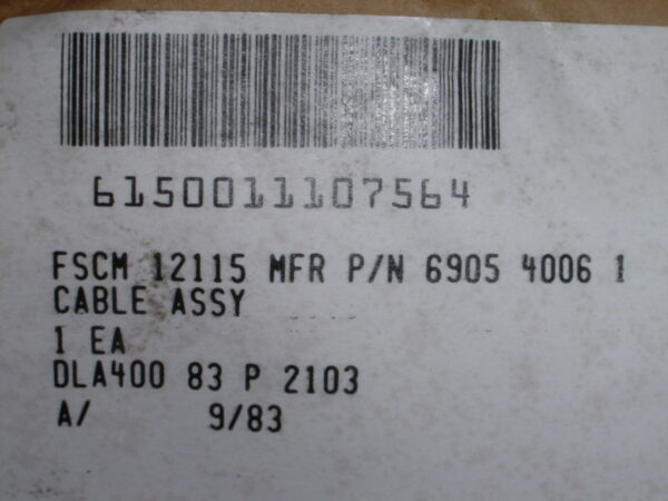 CABLE ASSY P/N 6905-4006-1 - Image 4