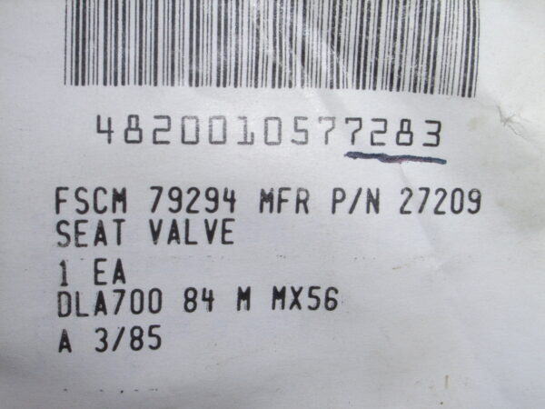 SEAT VALVE PN 27209 - Image 7