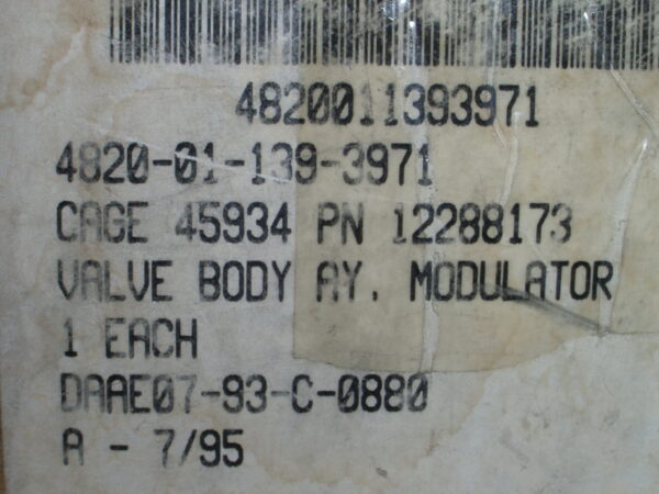 VALVE ASSY PN 12288173 - Image 6