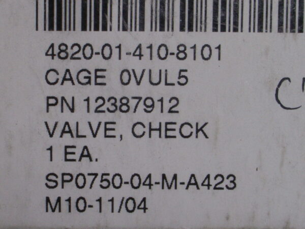 VALVE PN 12387912 - Image 3