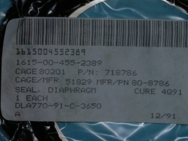 DIAPHRAGM SEAL P/N 65103-11003-102 - Image 4